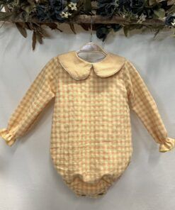 PELELE VICHY SALMÓN CUELLO BEBÉ
