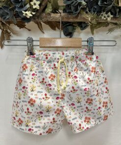 SHORT FLOR NARANJA