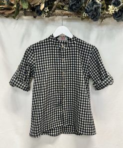 CAMISA AIMAR CUELLO MAO VICHY NEGRO