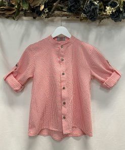 CAMISA AIMAR CUELLO MAO VICHY CORAL
