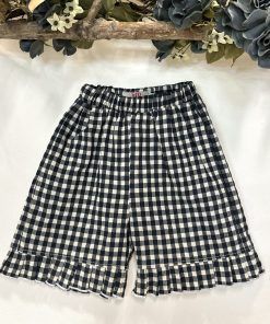 SHORT VOLANTE VICHY NEGRO
