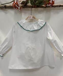 ELORZA POPELÍN CUELLO VOLANTE REP. VERDE