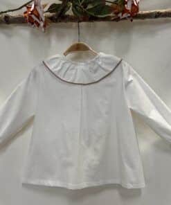 ELORZA POPELÍN CUELLO VOLANTE REP. ROSA PALO
