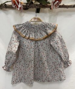 ELORZA POPELÍN FLOR/PUNTILLA CUELLO GOMILLAS