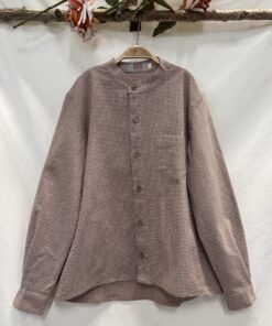 CAMISA AIMAR CUELLO MAO VICHY ROSA PALO CON BOLSILLO