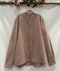 CAMISA AIMAR VICHY MARRÓN CUELLO MAO