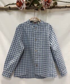 CAMISA AIMAR VICHY AZÚL CUELLO MAO
